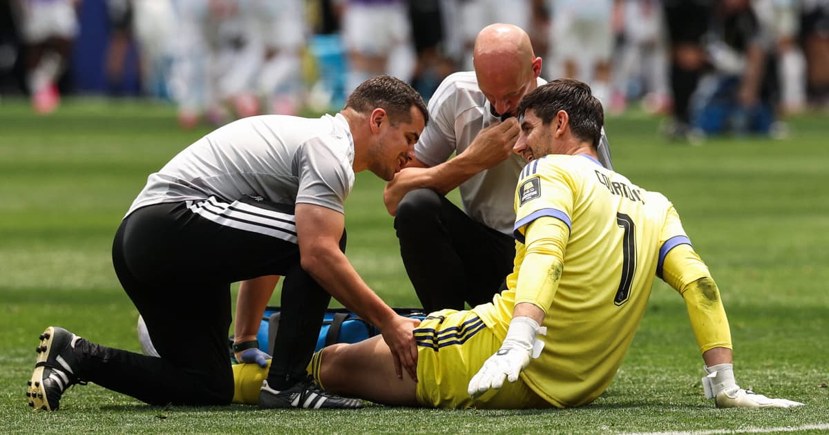 Courtois preocupa? Exames indicam cenário para o Real Madrid