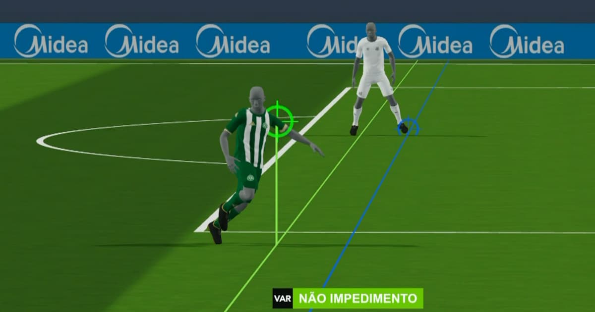 Santos x Chape registra 1º uso do impedimento semiautomático no Brasileirão
