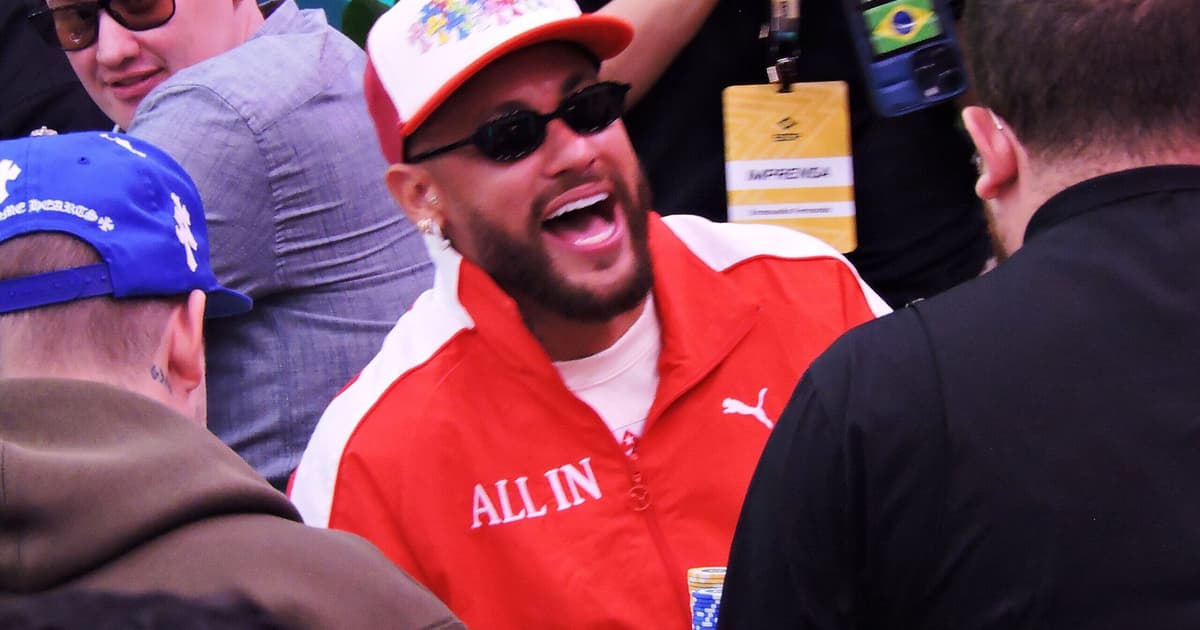 Antes de jogo do Santos, Neymar aparece em torneio de Pôquer em São Paulo