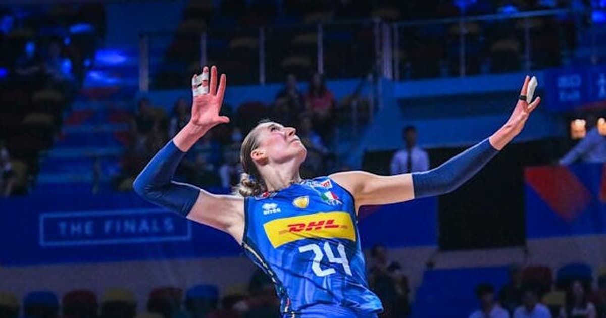Estrela da Itália 'agradece' por fase final da VNL não ser no Brasil