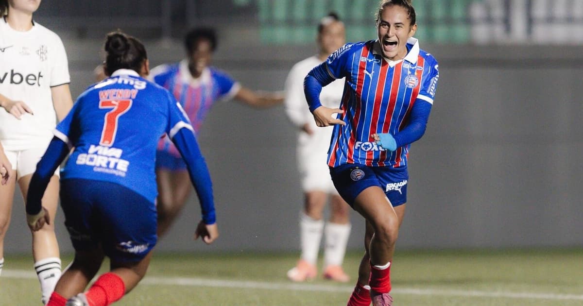 Carol Martins celebra gol em vitória do Bahia e mira sequência no Brasileirão Feminino