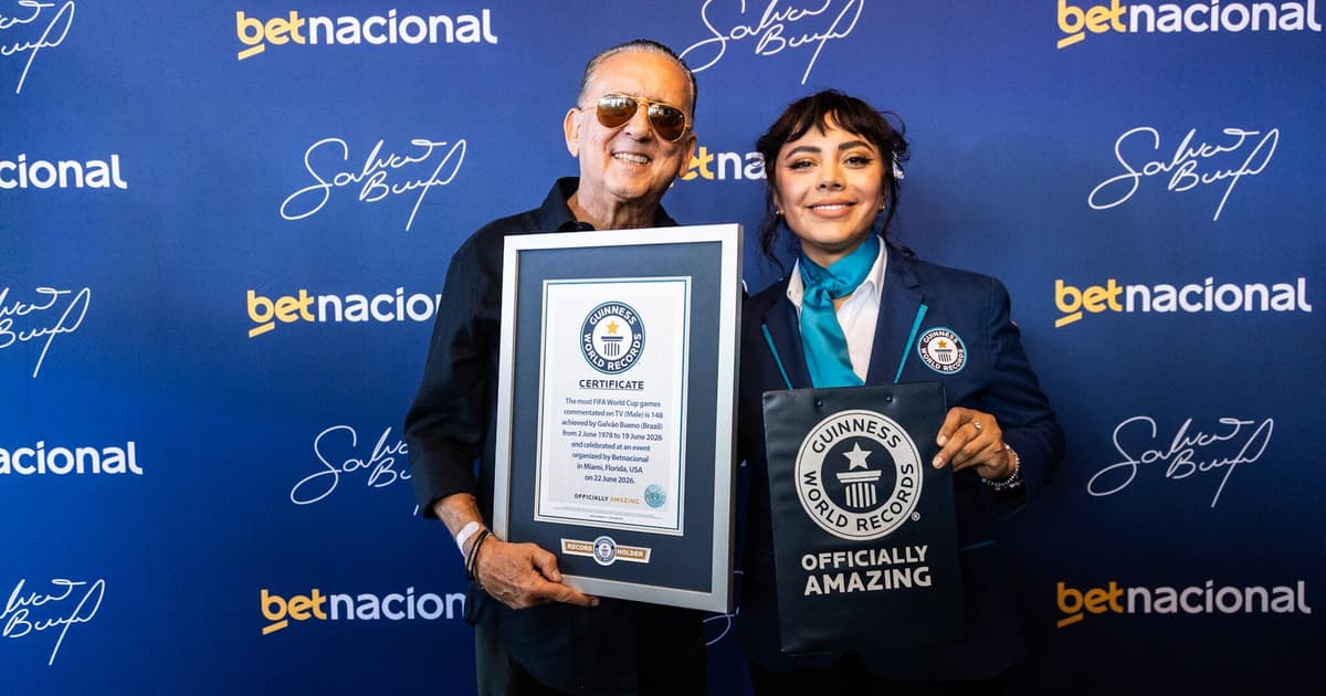 Galvão Bueno encerra ciclo em Copas do Mundo com recorde reconhecido pelo Guinness