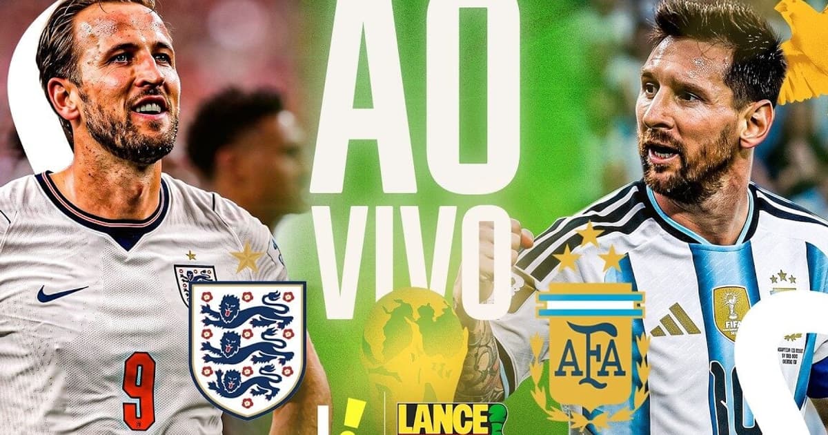 AO VIVO: Assista ao duelo entre Inglaterra e Argentina com o Lance!TV