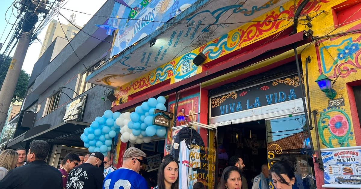 Argentinos lotam bar na Zona Leste e projetam drama contra Inglaterra