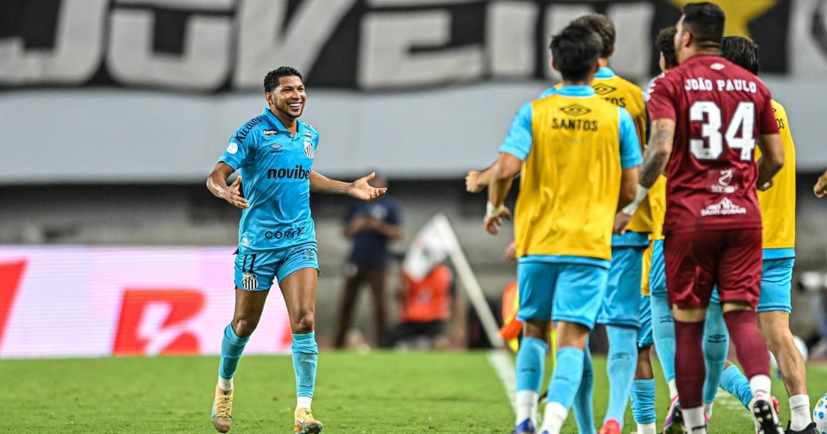 Rony exalta gol da classificação do Santos na Copa do Brasil: 'Noite mágica'