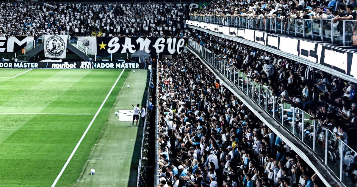 Santos anuncia venda de ingresso com preço popular para a partida contra o Palmeiras; veja preços
