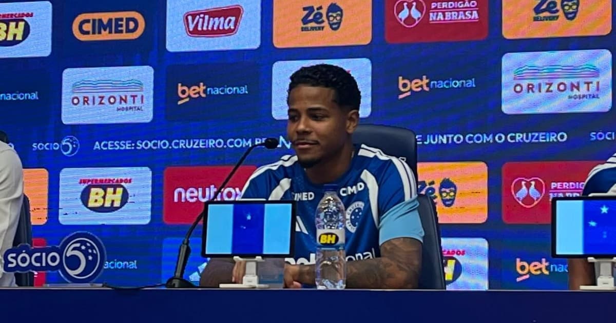 Wesley é apresentado pelo Cruzeiro e destaca amadurecimento