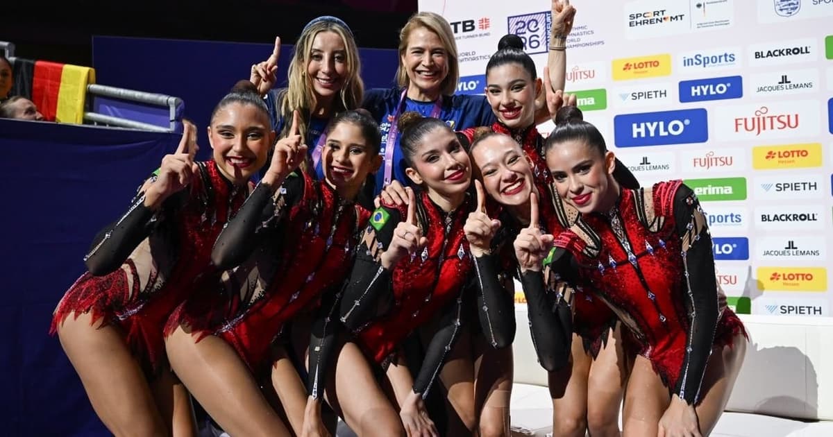 Conjunto brasileiro fatura segundo ouro no Mundial de ginástica rítmica