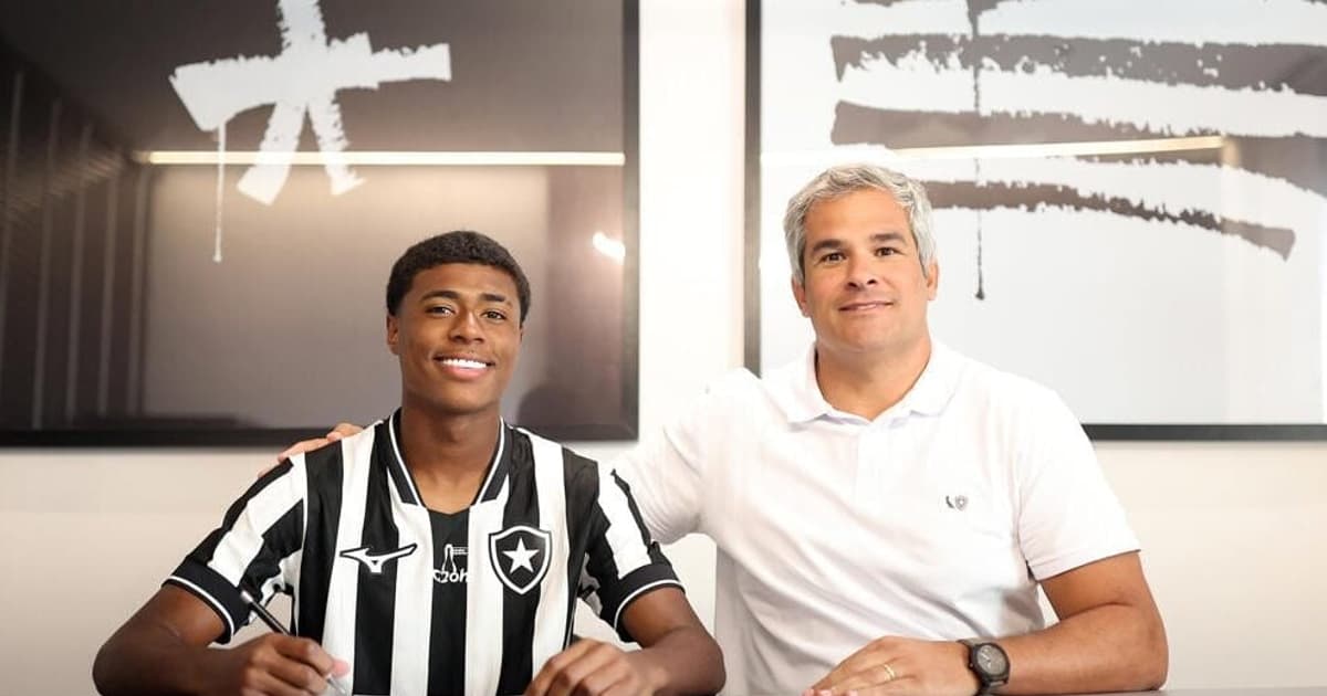 Botafogo assina contrato profissional com atacante Cauã Machado