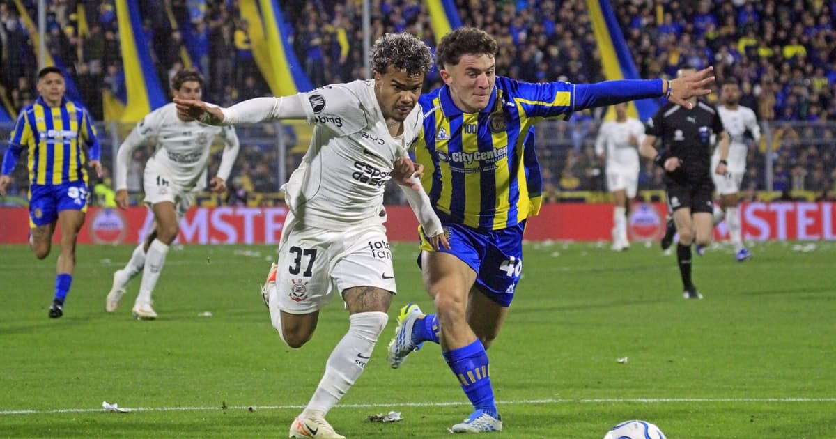 Com um a menos, Corinthians segura pressão e empata com Rosario Central