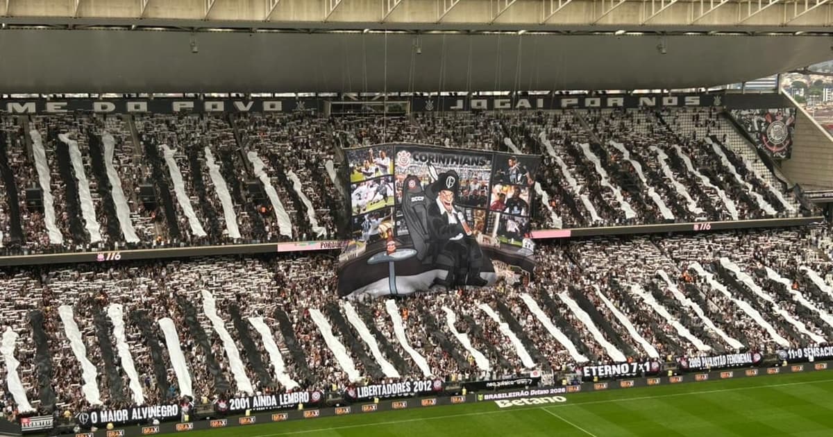 Torcida do Corinthians provoca o Santos antes do clássico: 'Ainda lembro'