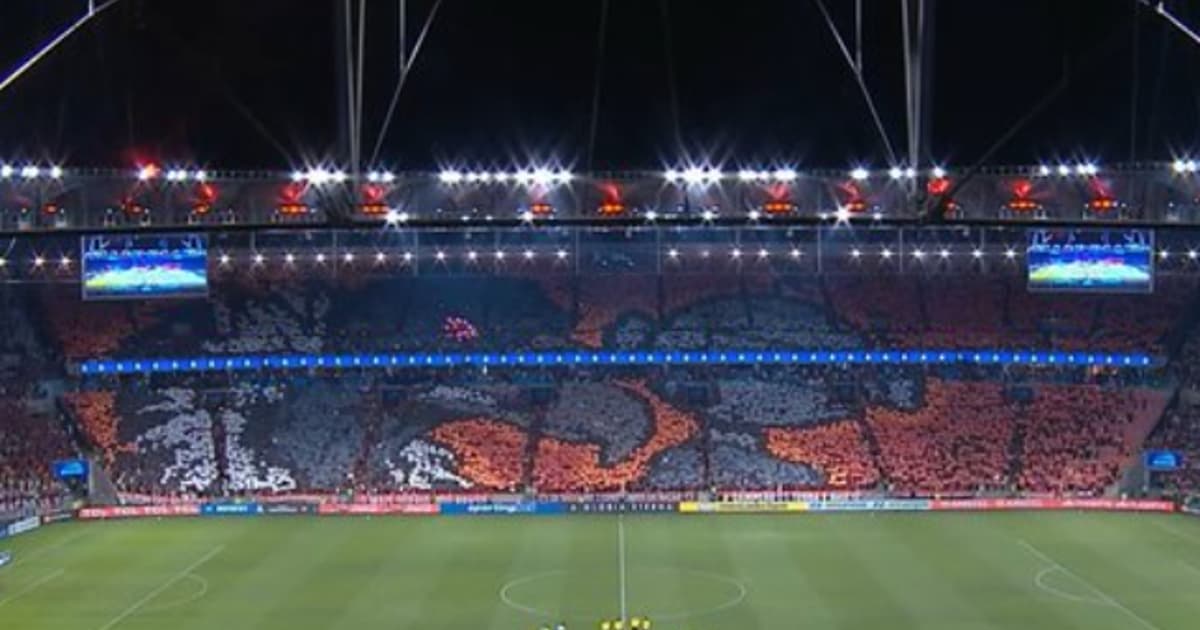 Mosaico da torcida do Flamengo contra o Cruzeiro viraliza: 'Aprendeu'