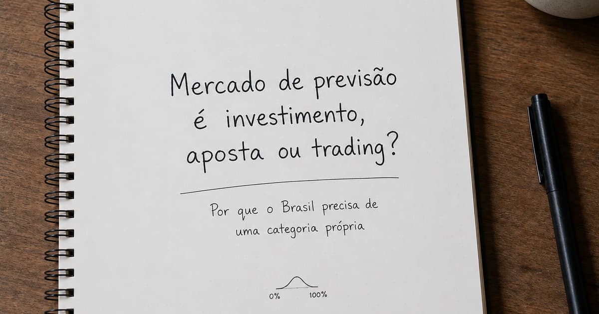 Mercado de previsão é investimento, trading ou aposta?