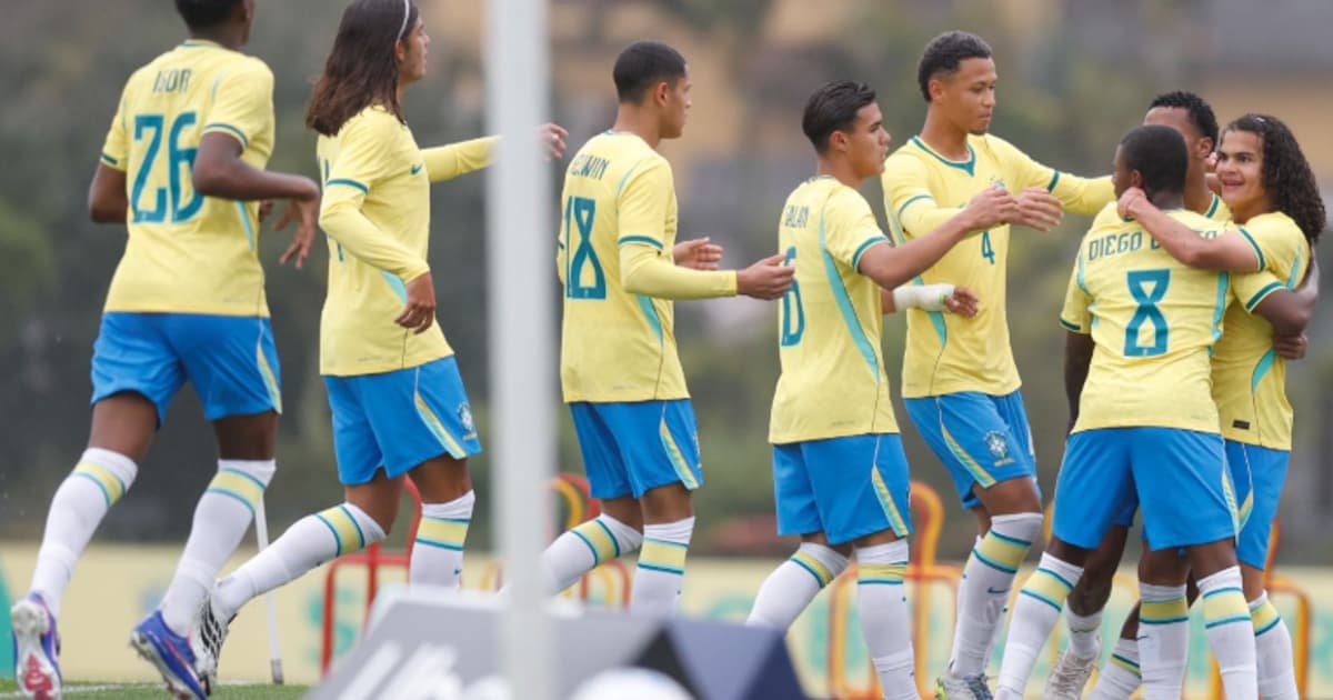 Brasil goleia Uruguai por 7 a 0 em amistoso Sub-15