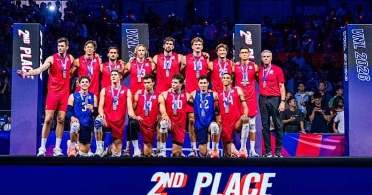 Vice de novo? Seleção americana amarga a quarta prata na VNL