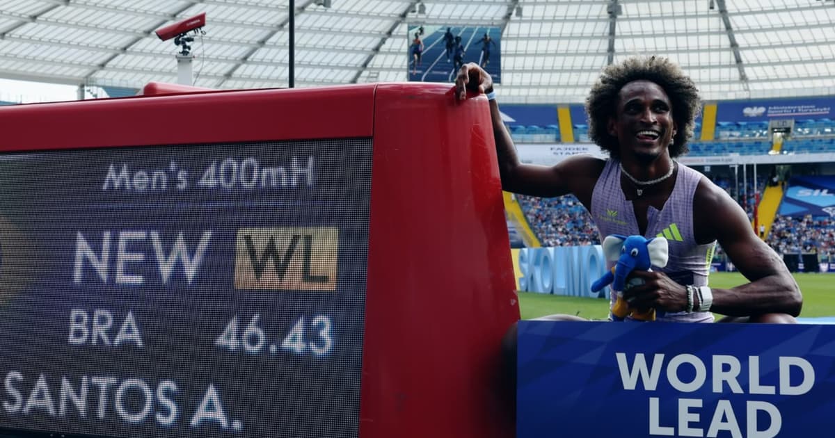Alison dos Santos bate recorde e vence etapa da Diamond League