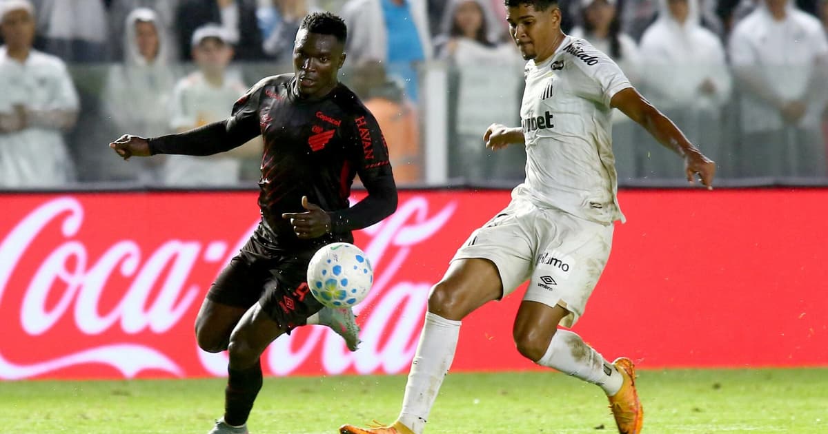 Viveros brilha, Athlético-PR faz 2 a 0 e empurra o Santos para o Z4 do Brasileirão