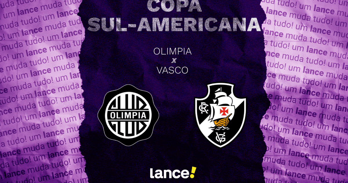 Olimpia x Vasco: onde assistir e prováveis escalações do jogo pela Sul-Americana