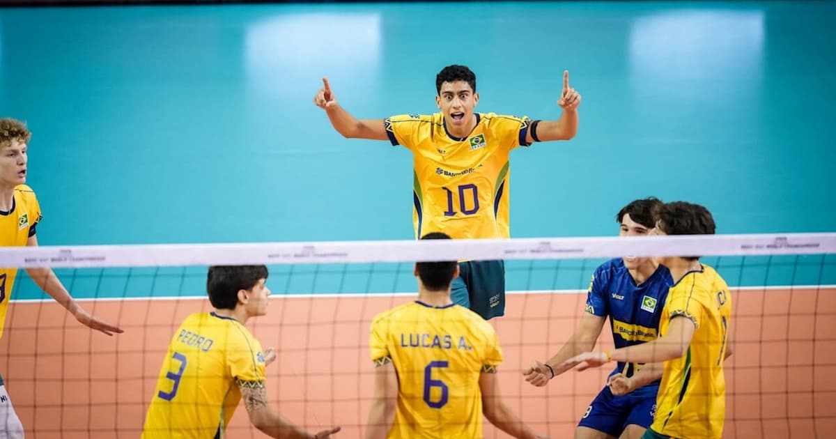 Seleção Brasileira bate Argentina e é bronze no Mundial de vôlei masculino sub-17