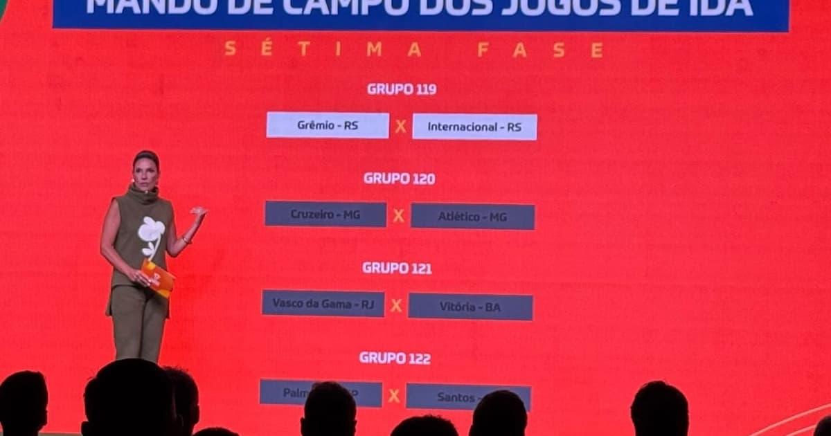 Sorteio define os mandos de campo das quartas de final da Copa do Brasil