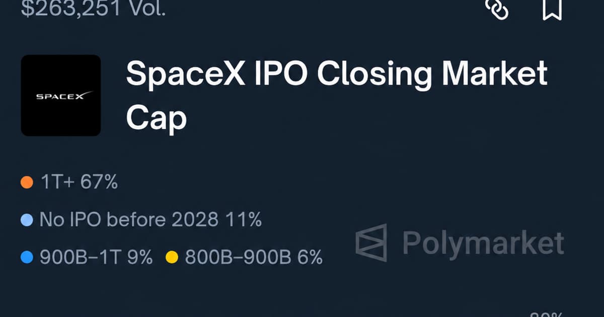 Como mercados de previsão foram usados para especular sobre o IPO da SpaceX