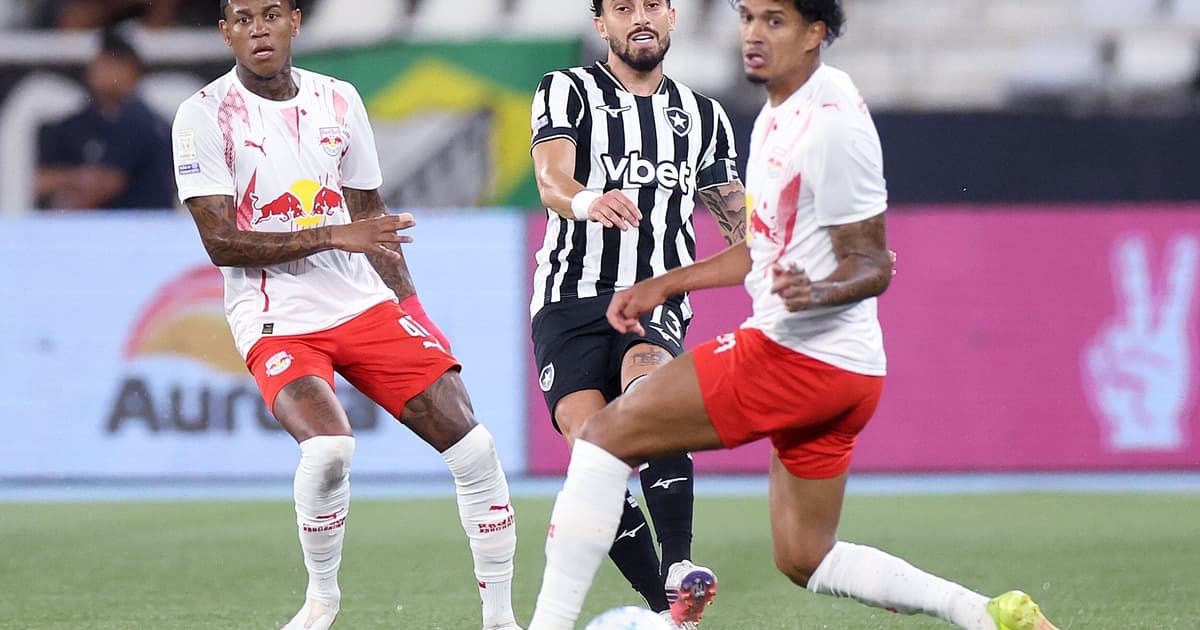 Com um a mais, Botafogo fica no empate com Bragantino