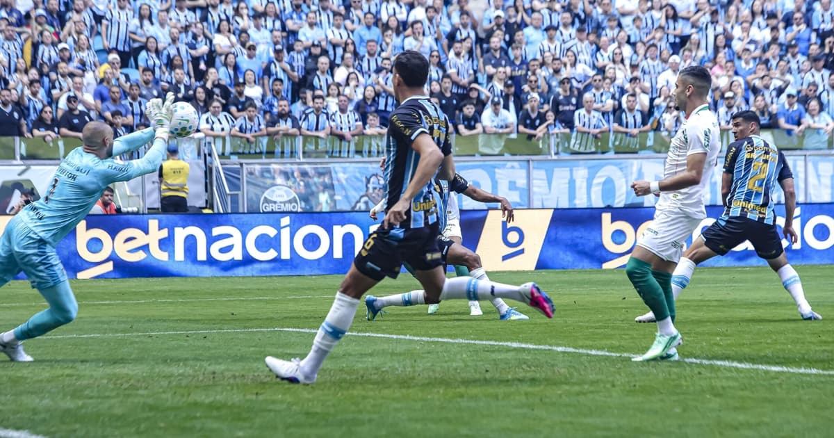 Palmeiras domina, mas trave salva o Grêmio no primeiro tempo