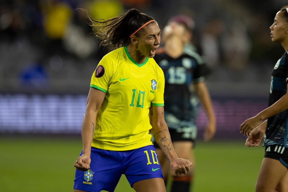 Brasil goleia a Argentina por 5 a 0 e avença na Copa Ouro. (Foto: Leandro Lopes/CBF)