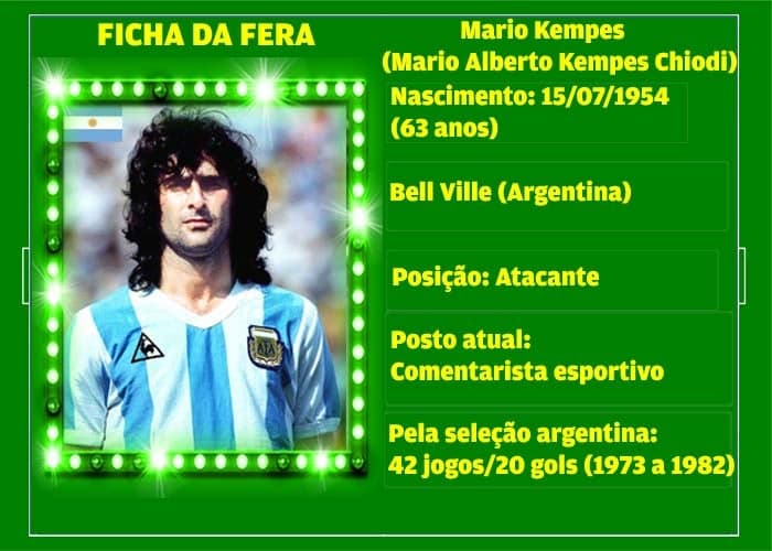 Campeão do mundo com a Argentina em 78, Kempes diz que seleção tem