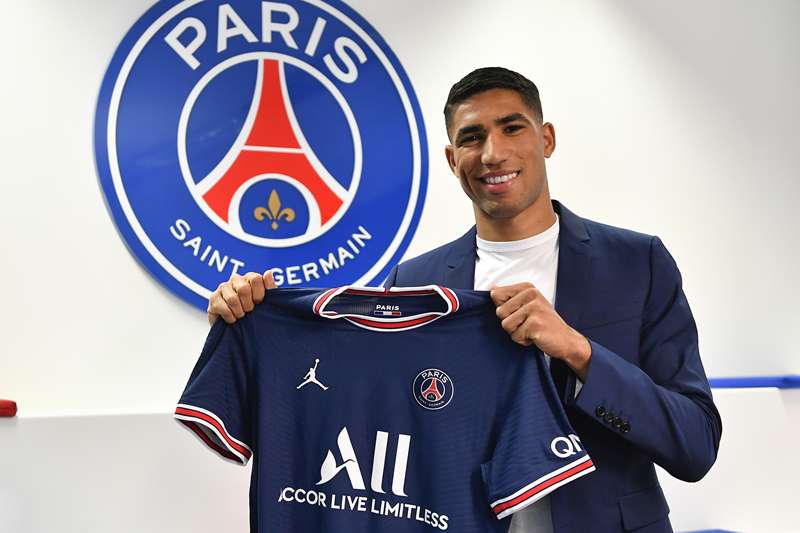 Achraf Hakimi Paris Saint-Germain Kits, Achraf Hakimi PSG Shirts, Jersey,  Merchandise