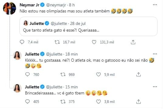 Neymar aparece com 'Juliet da sorte' e anima a web: 'Ele não está para  brincadeira