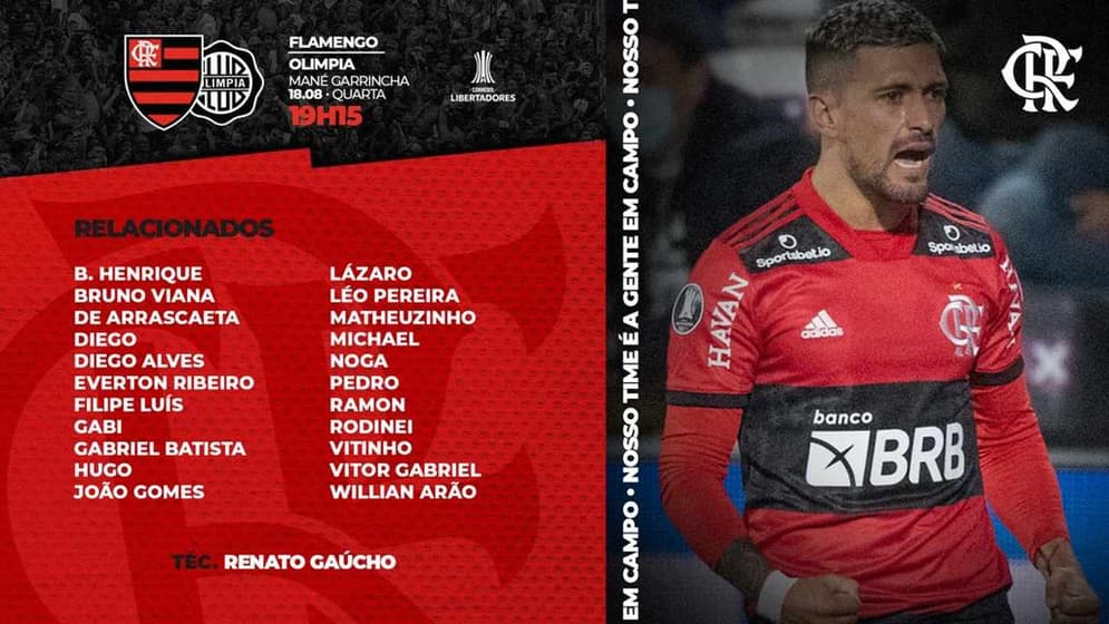 Gabigol é trunfo do Flamengo para jogo contra o Olimpia, pela Libertadores;  entenda - Lance!