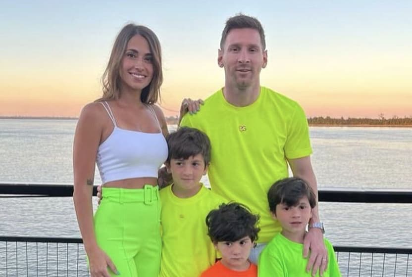 Lionel Messi e família