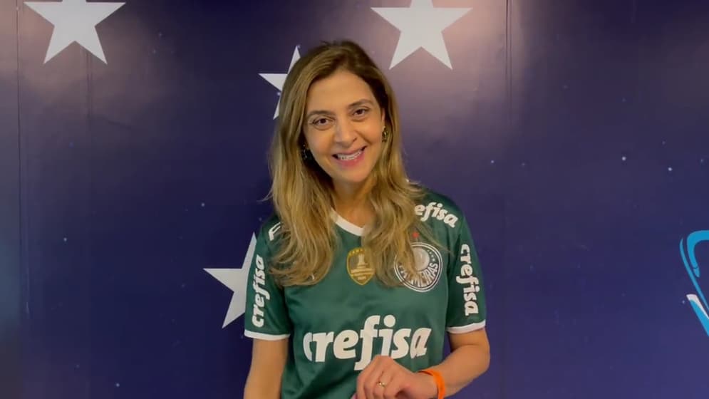 VÍDEO! Leila Pereira comemora empate do Palmeiras e se mantém