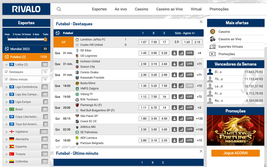 Rivalo apostas esportivas: veja a análise da casa de apostas