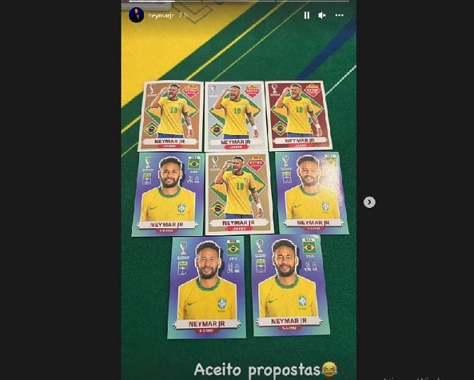 Figurinha rara de Neymar é vendida em site por valor impressionante