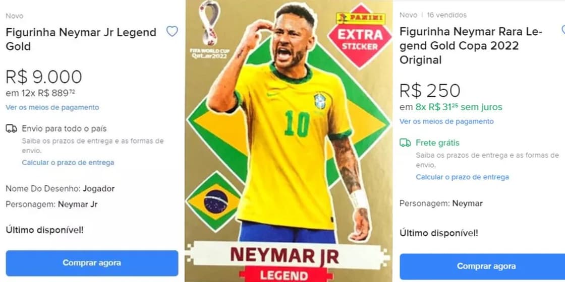 Figurinha Personalizada Legend Neymar Jr Barcelona Álbum Copa do Mundo  Catar 2022