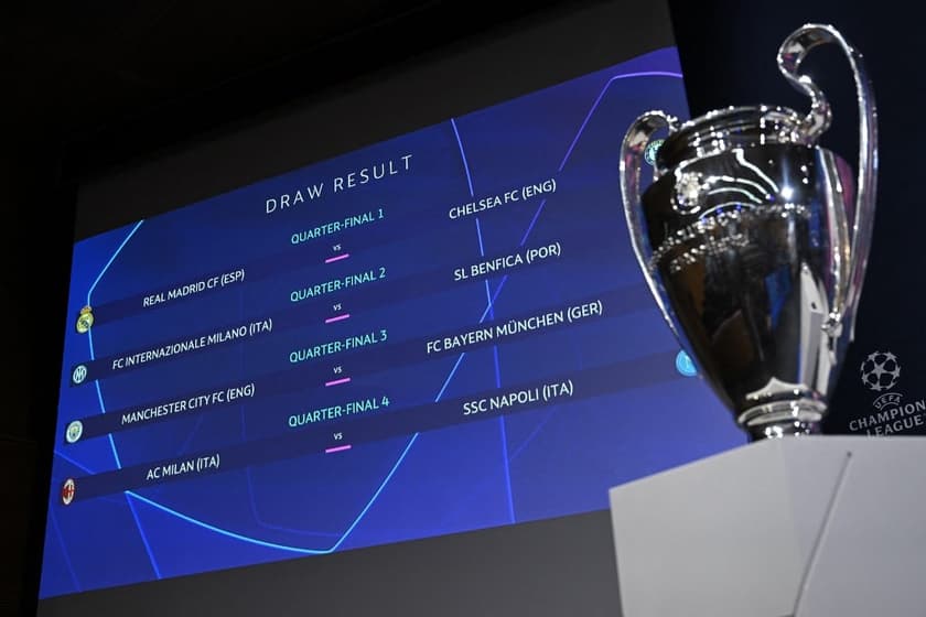 Champions League: veja os duelos das quartas de final e