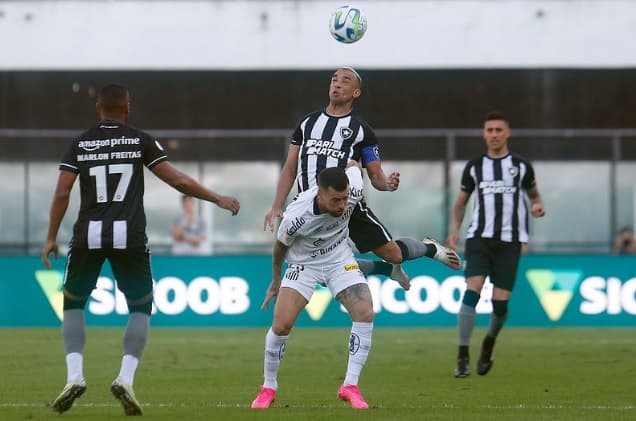 Santos arrranca empate com Botafogo, que chega a 8 jogos sem