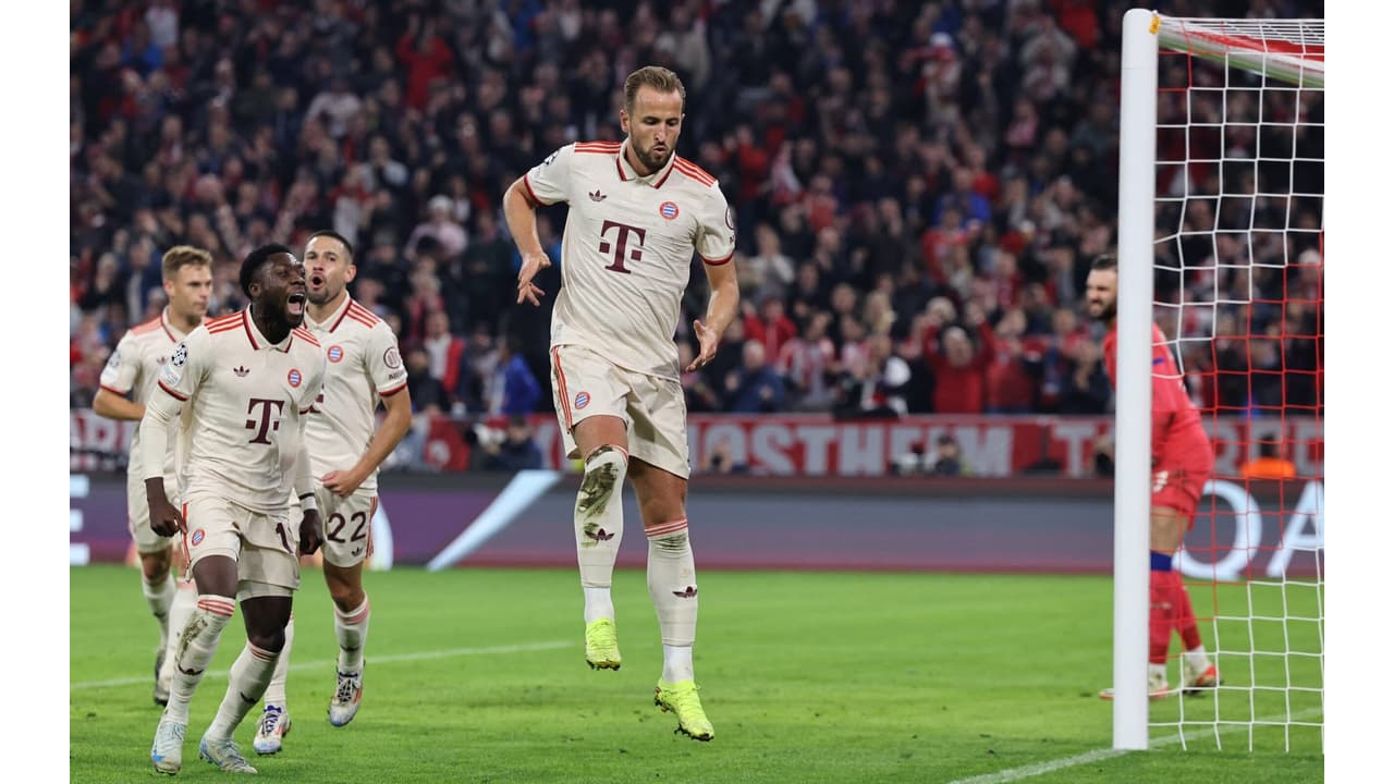 Champions: Harry Kane empilha recordes em estreia do Bayern
