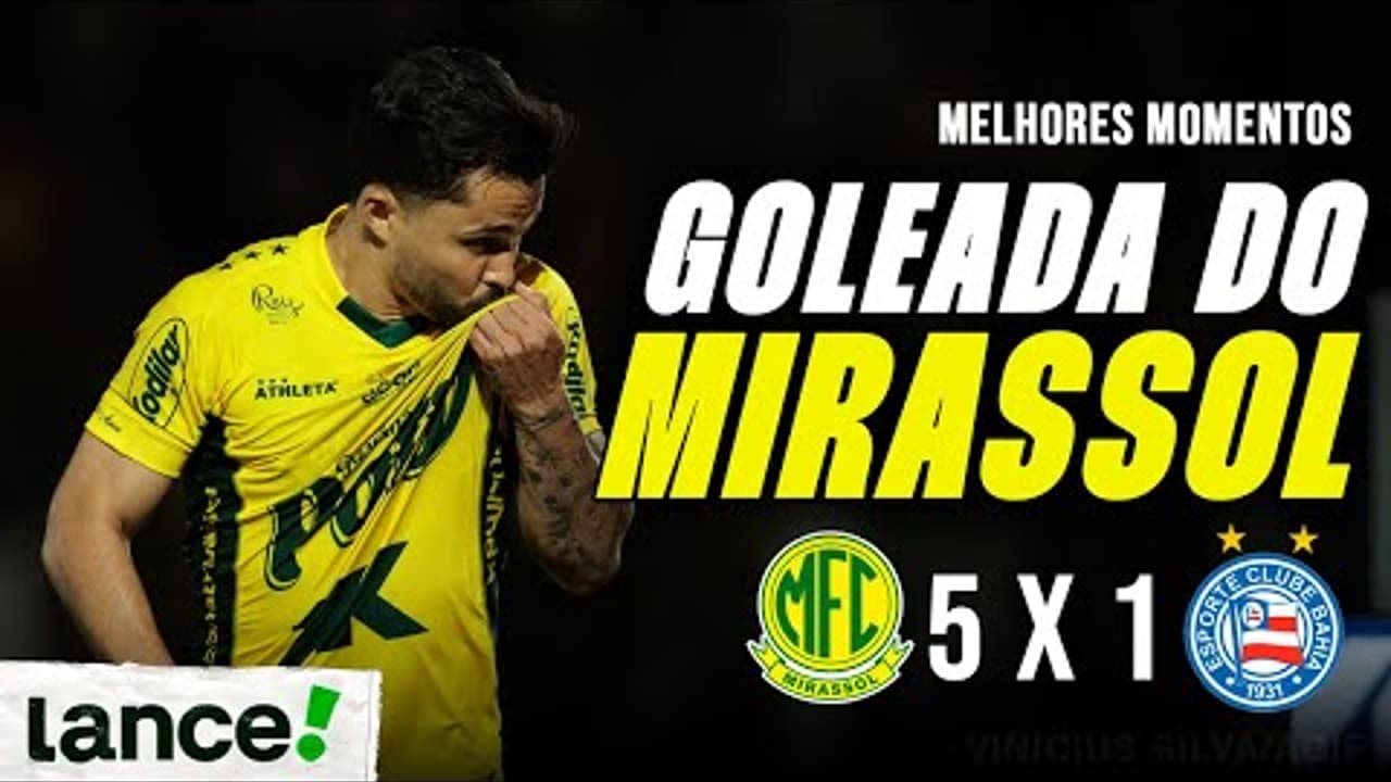 MIRASSOL 5 X 1 BAHIA – MELHORES MOMENTOS – BRASILEIRÃO 2025 – 22ª RODADA
