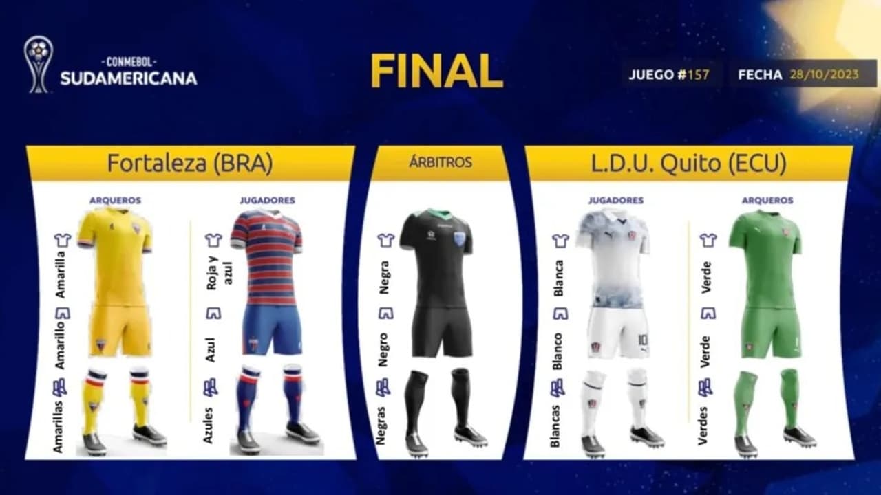 Conmebol cria kit para final da Copa Sul-Americana entre Fortaleza e LDU