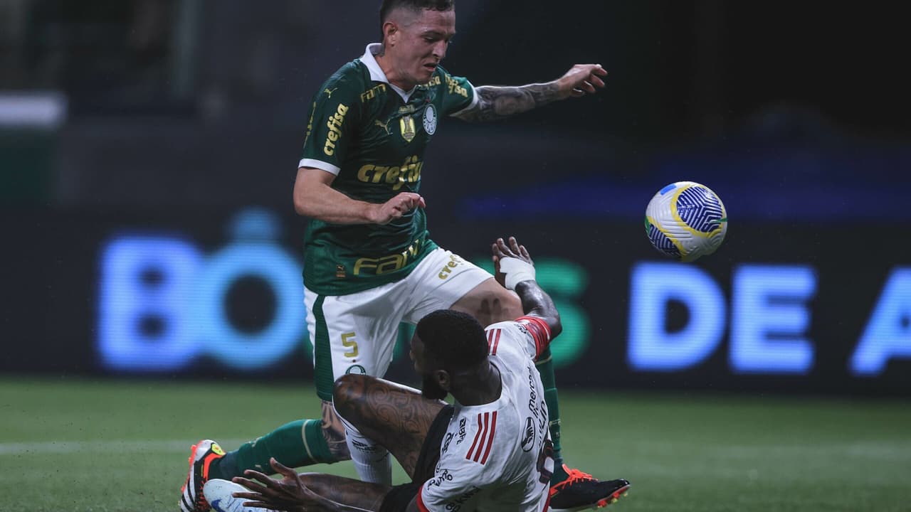 Penálti? Ex-árbitro avalia lance de Palmeiras x Flamengo e critica Daronco