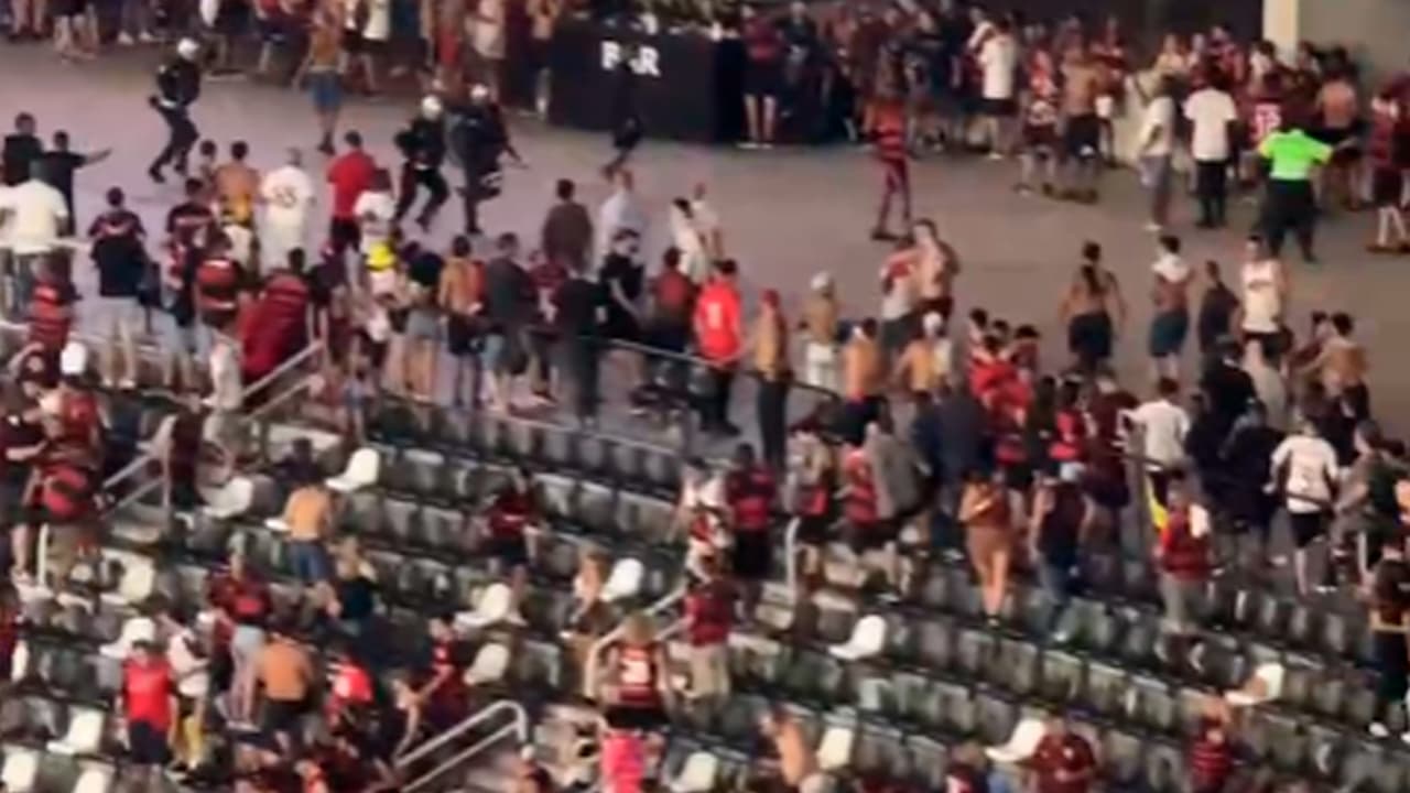 Confronto entre torcedores marca partida do Flamengo no Nilton Santos