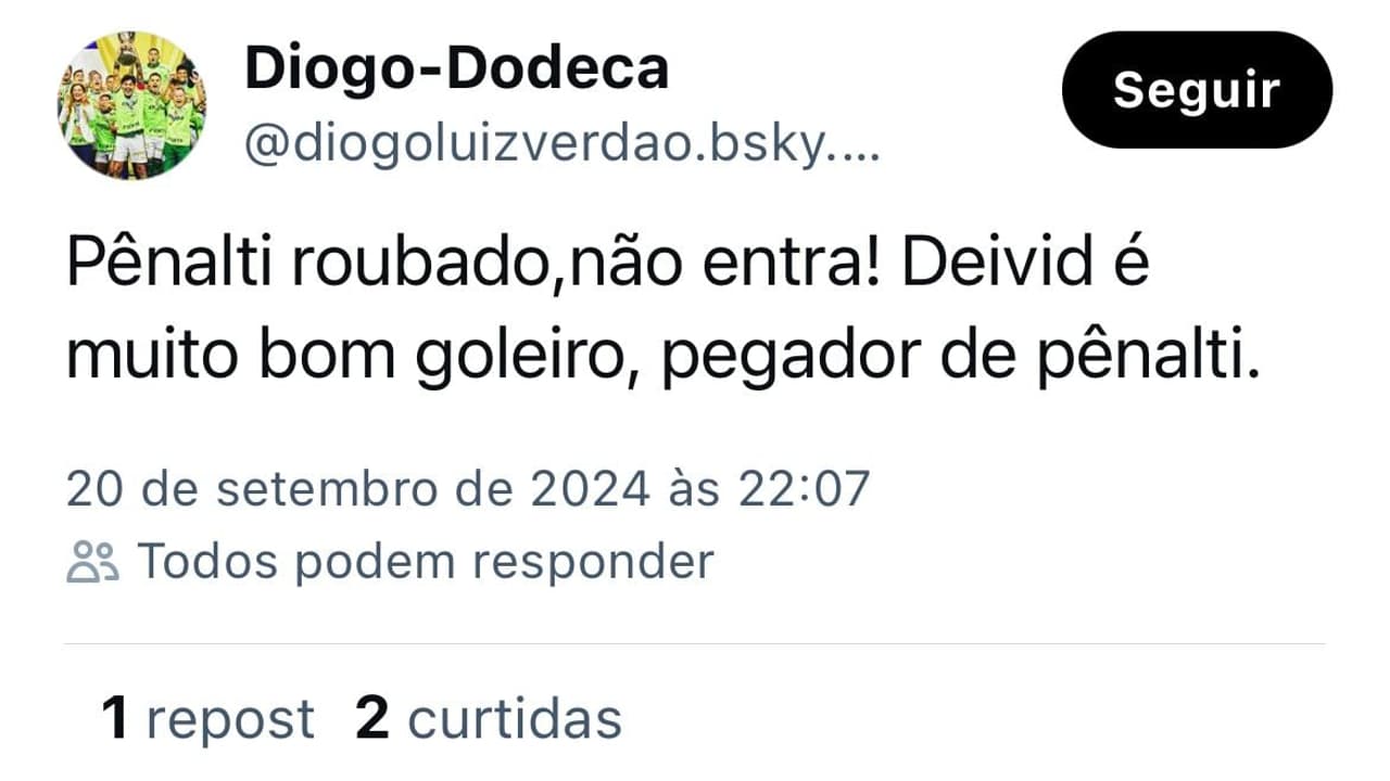 Deivid brilha e torcedores pedem permanência no gol do Palmeiras