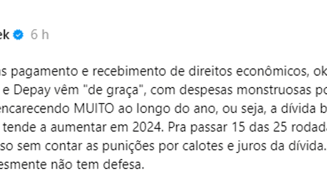 Dirigente do Corinthians contestado por Rizek após contratação de Depay.