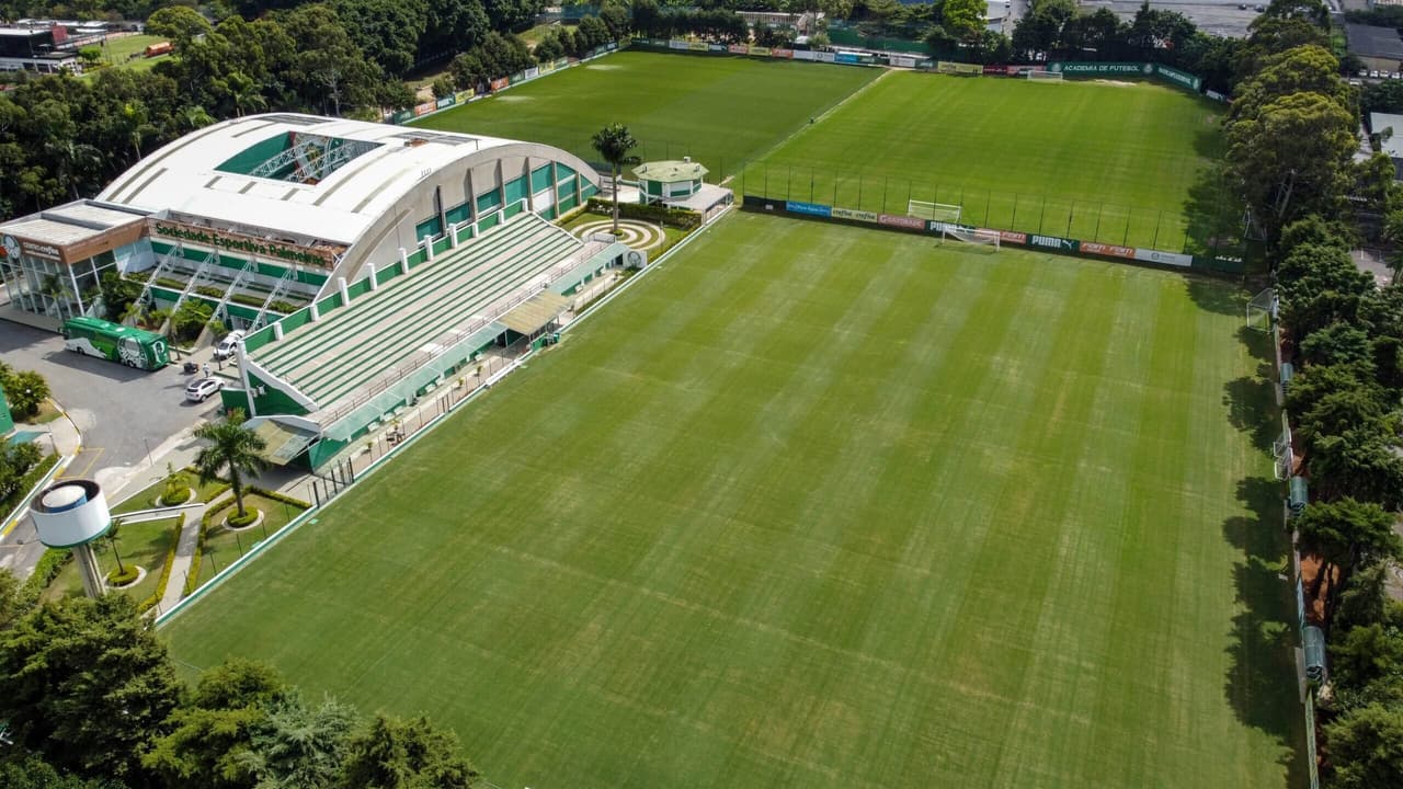 Treino do Palmeiras: local de preparação física do Verdão em São Paulo.