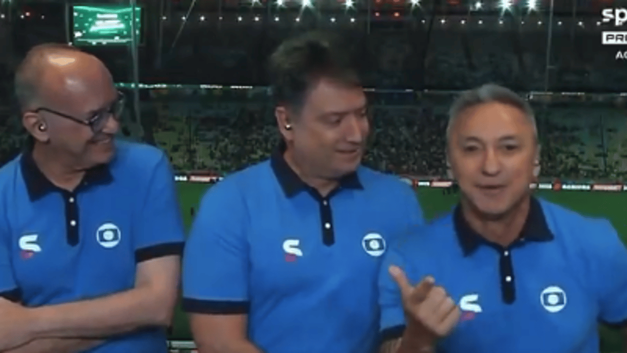 Paulo Nunes anima transmissão de Flamengo x Vasco com apresentação ao vivo.