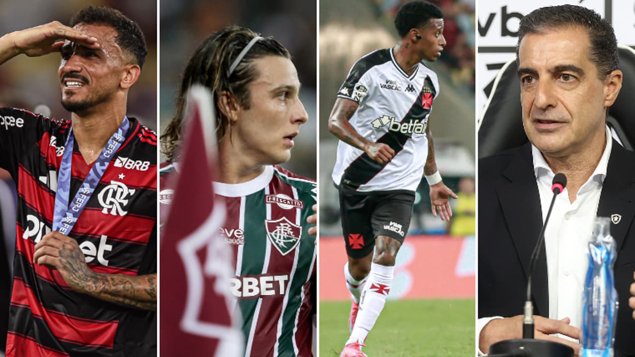 Balanço de Janela dos Grandes do Rio: Flamengo, Vasco, Fluminense e Botafogo.