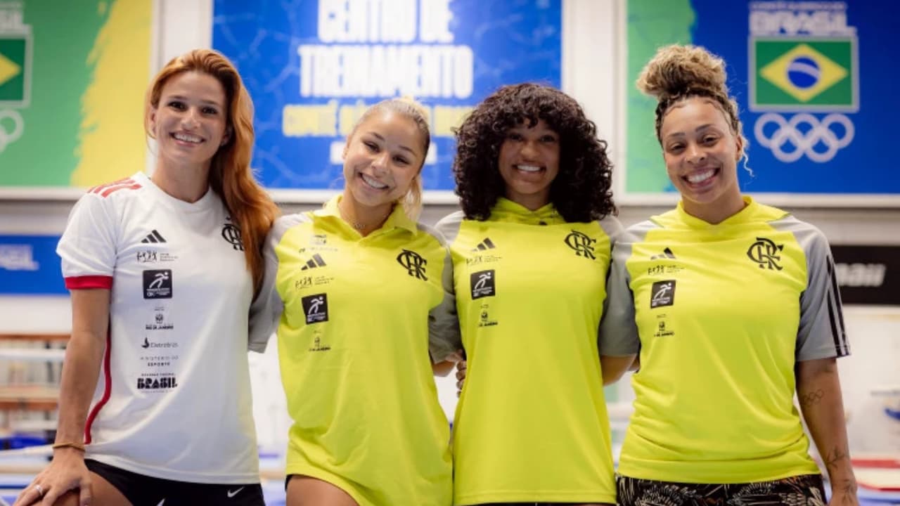 Flamengo mantém medalhistas olímpicas na ginástica artística.